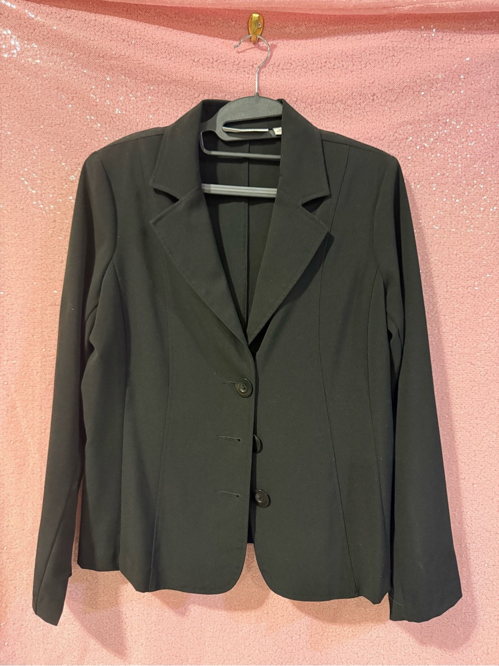 Sag Harbor Black Tailored Women's Blazer Jacket L3